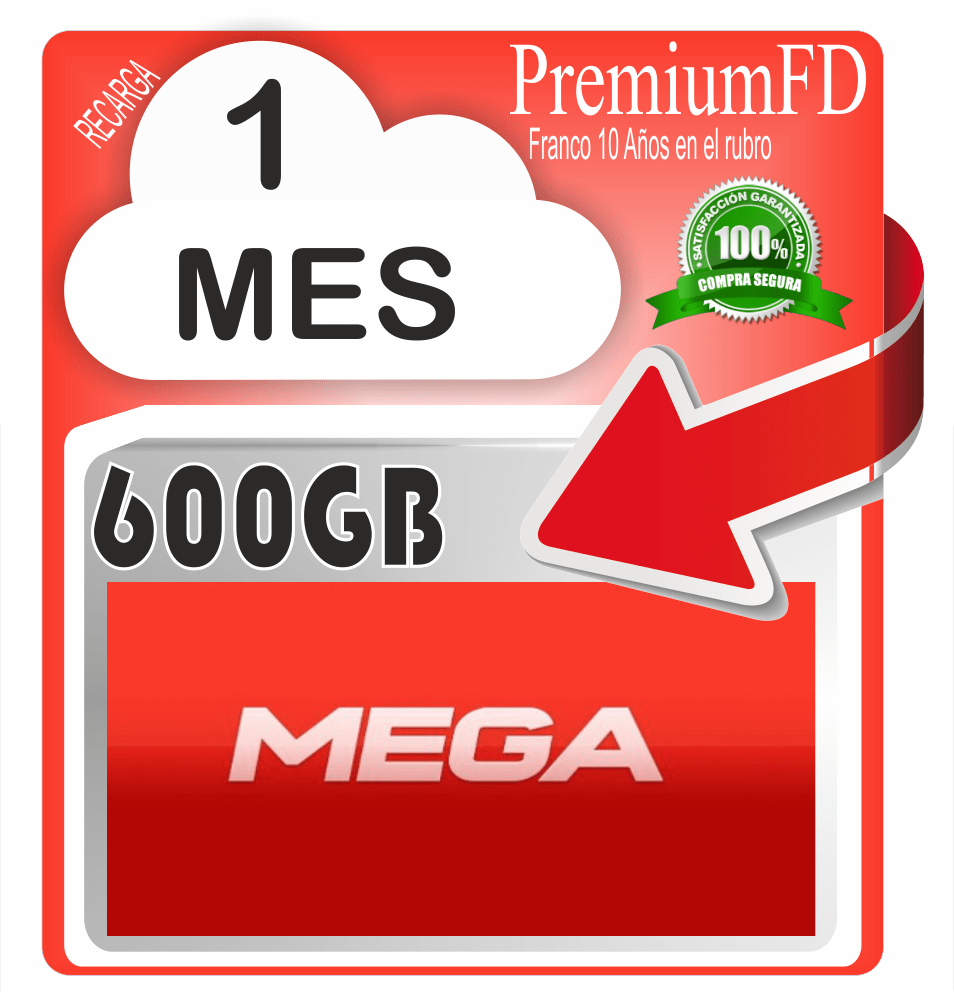 Cuenta Premium Mega x 30 dias 600gb