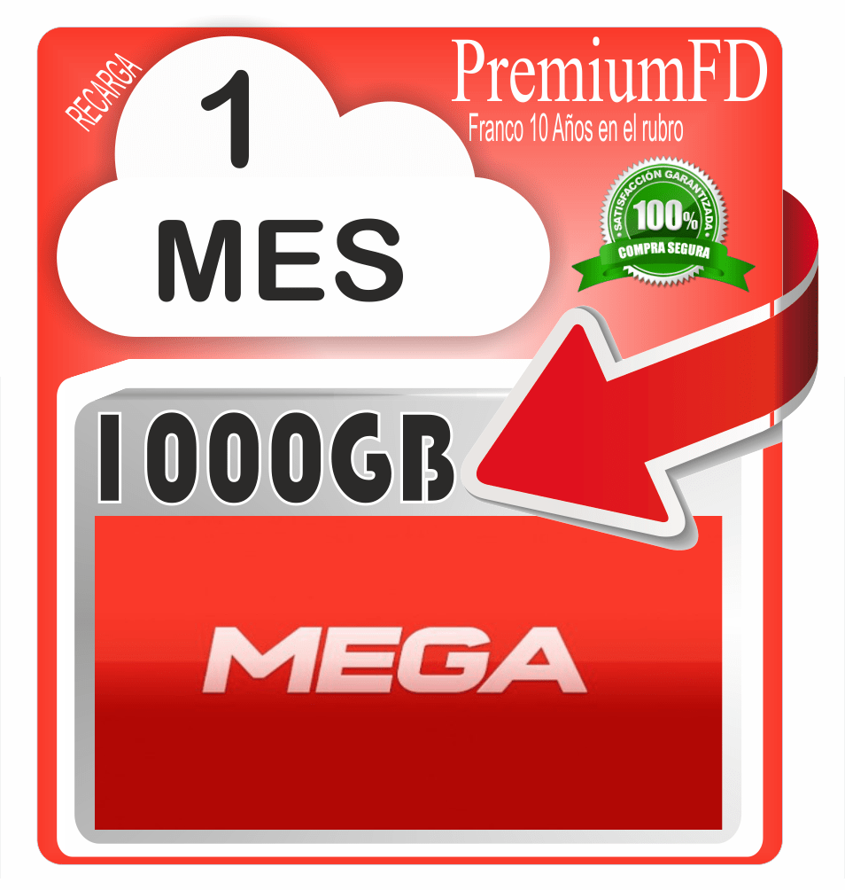 Cuentas Premium Mega x 30 dias 1000Gb